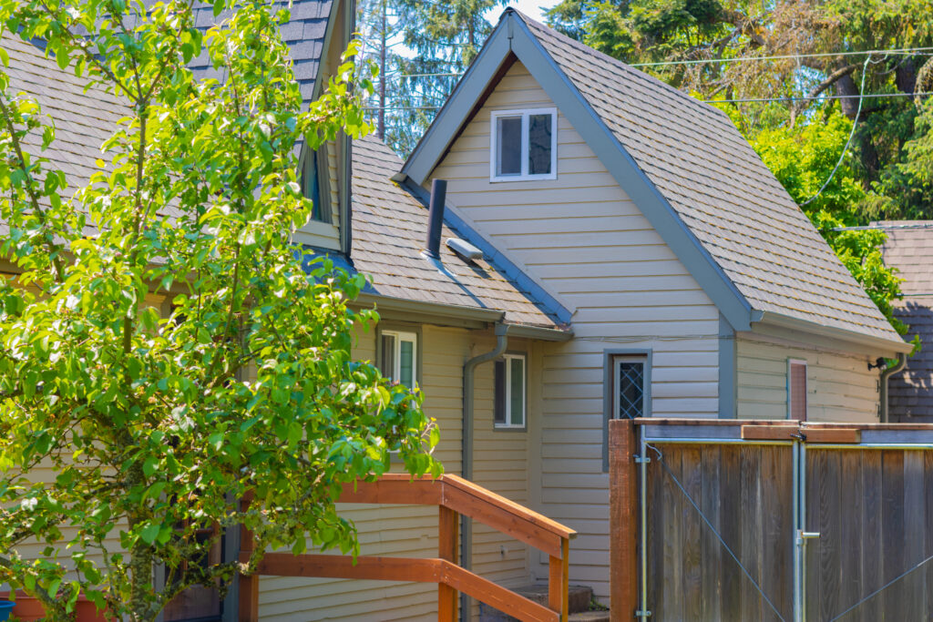 Front exterior view of a single-family house